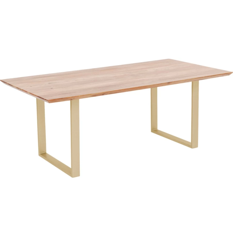 KARE Design Modern Brass Dining Table Symphony 180X90 - Elegant Gold Metal Kitchen Table