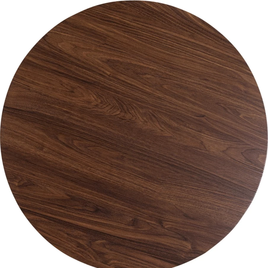 KARE Design Modern Walnut Dining Table Schickeria Collection 110cm Round Table Top