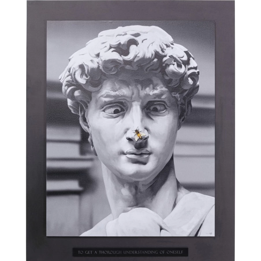 "KARE Design Modern Framed Wall Art Picture Statue - 100x125cm Large Decorative Canvas Print"