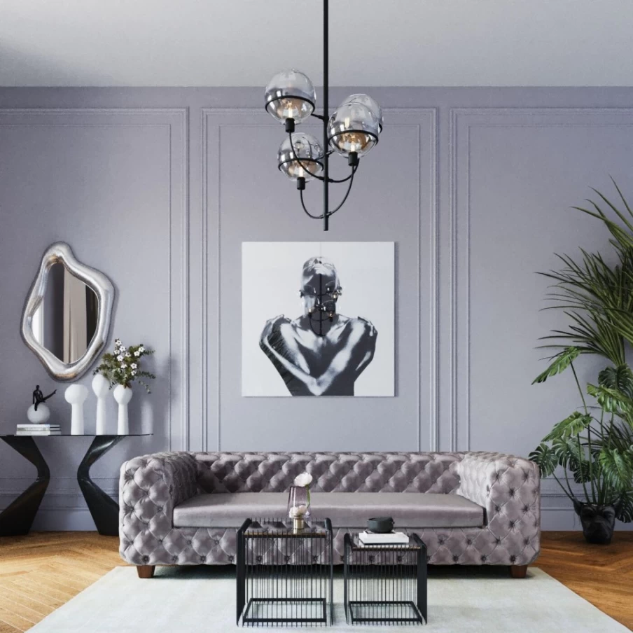 KARE Design Modern 3-Seater Sofa in Silver Grey | Stylish Living Room Furniture