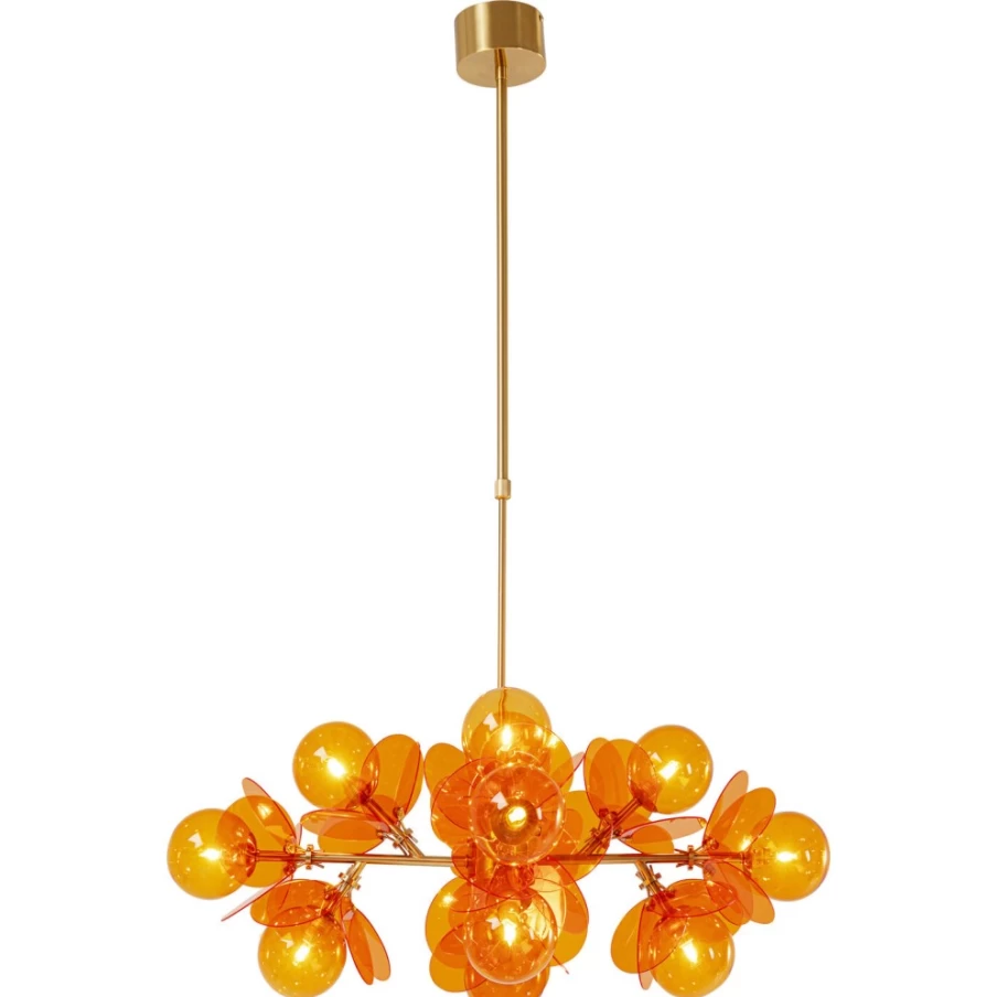 KARE Design Globo Amber Glass Pendant Light - 79cm Modern Hanging Lamp for Dining Room