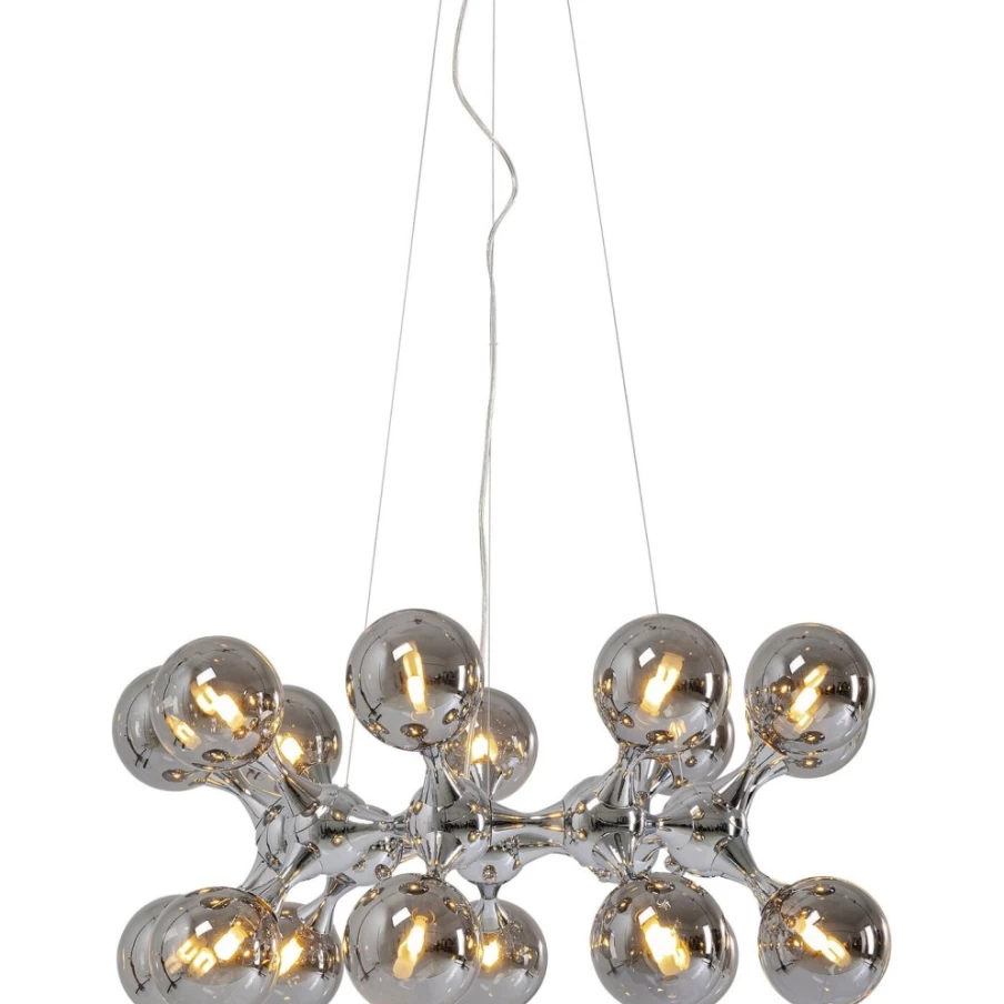 KARE Design Modern Atomic Balls Silver Pendant Lamp - 74cm Stylish Lighting Fixture