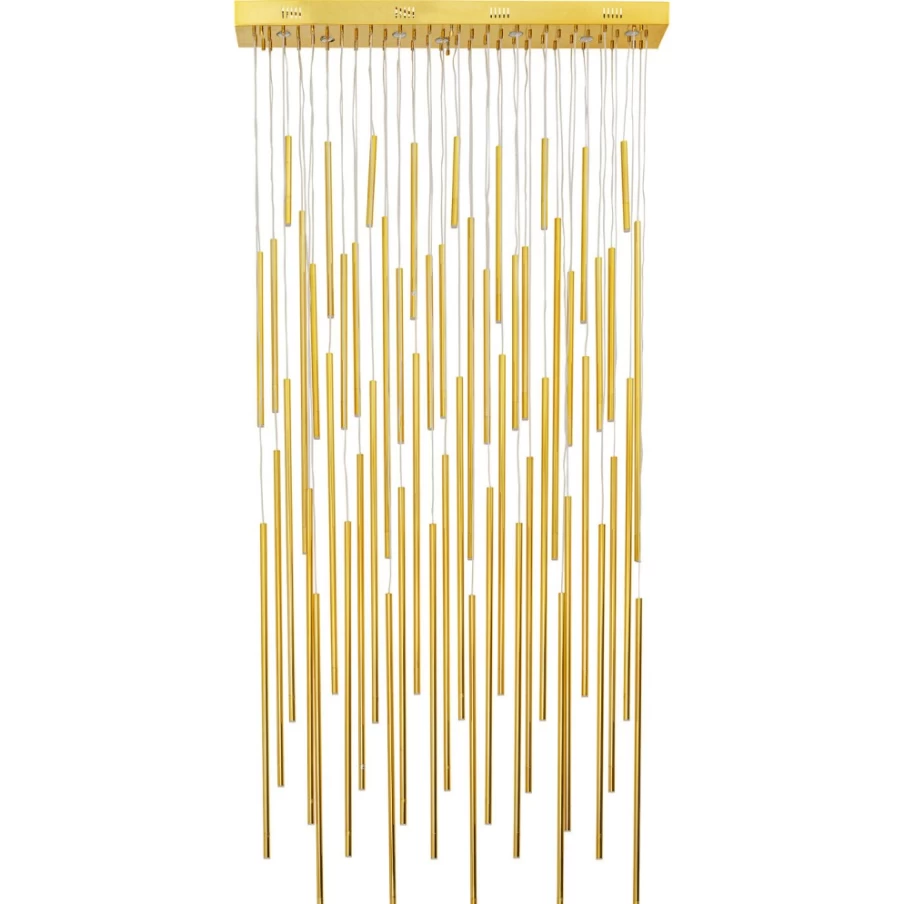 KARE Design Modern Brass LED Pendant Light - Vegas Deluxe Hanging Lamp for Living Room