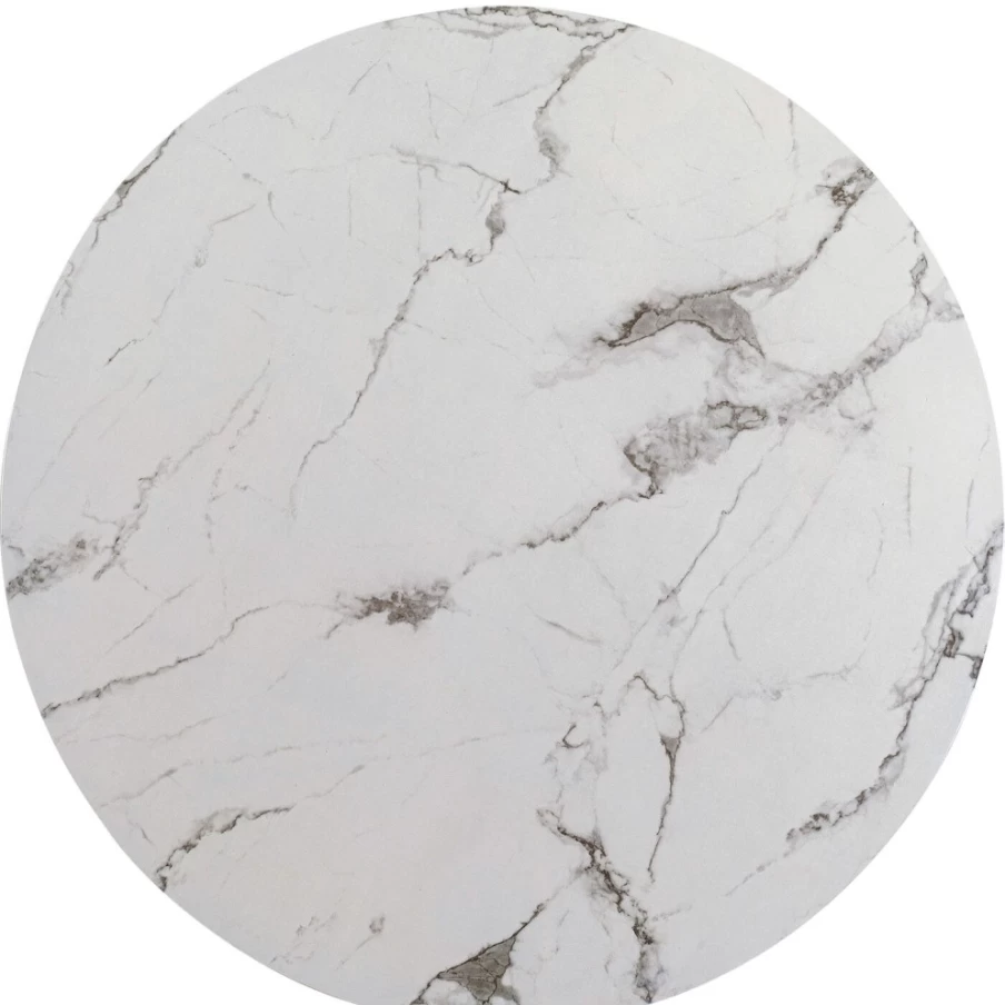 KARE Design Modern White Marble Table Top Schickeria - 110cm Round Dining Surface
