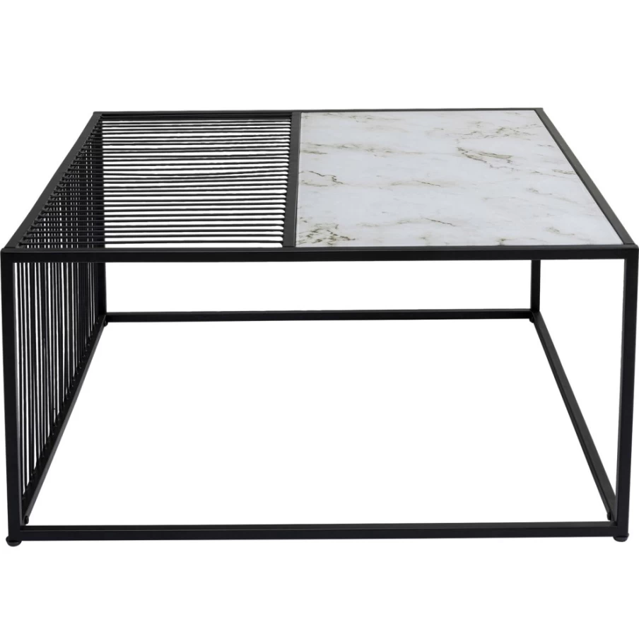 KARE Design Modern Square Coffee Table 80x80cm - Stylish Living Room Center Table Twice Collection