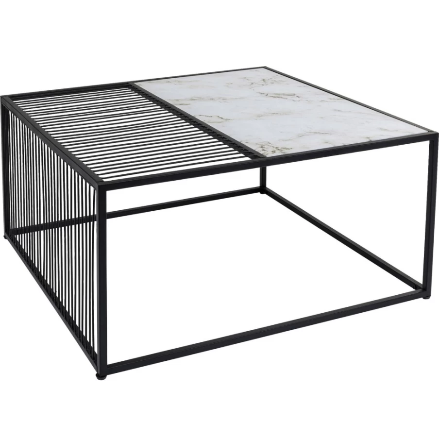 KARE Design Modern Square Coffee Table 80x80cm - Stylish Living Room Center Table Twice Collection