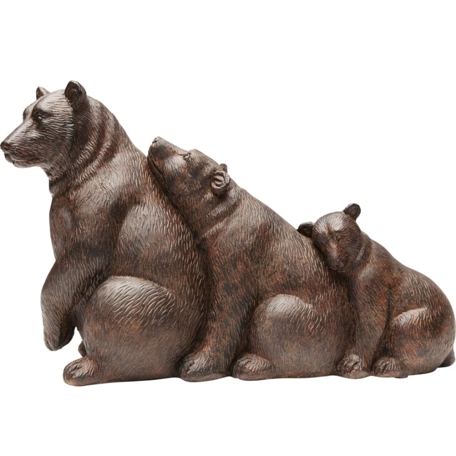 "KARE Design Relaxed Bear Family Sculpture - Modern Home Decor Figurine"