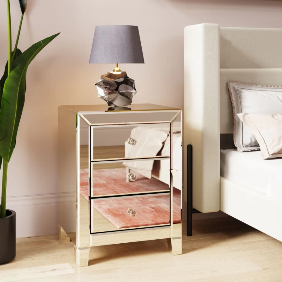 KARE Design Alba Modern Silver Table Lamp 42cm for Living Room & Bedroom Lighting