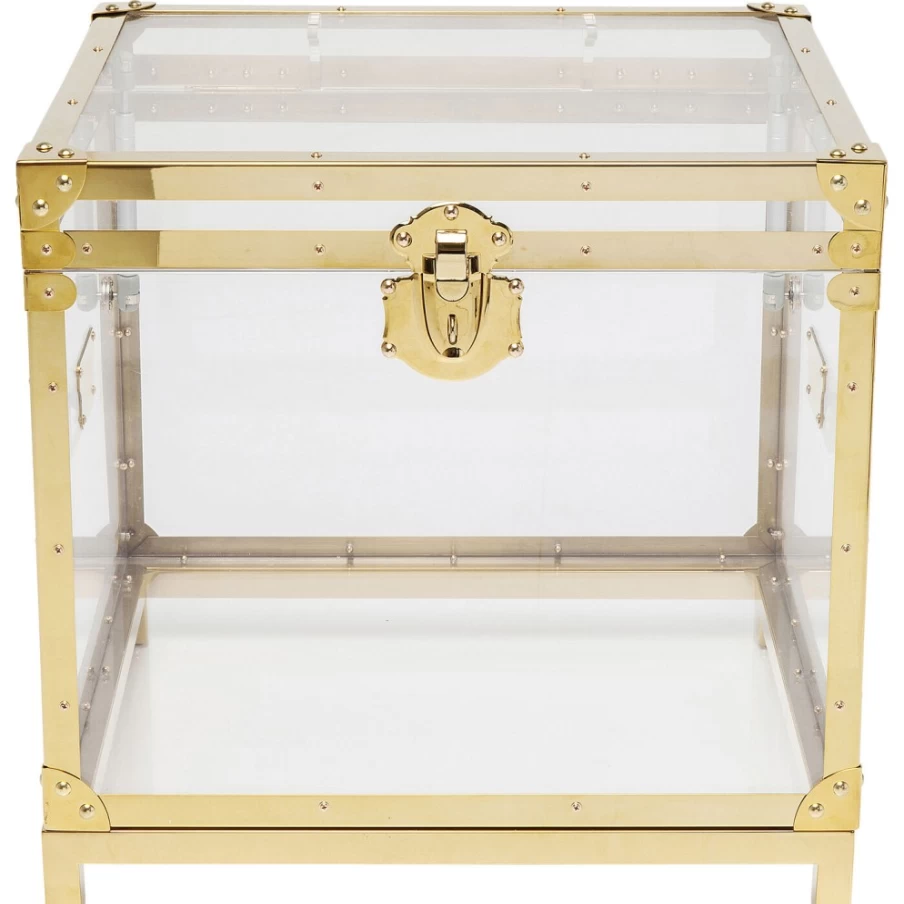 KARE Design Modern Side Table with Storage - Stylish Trunk End Table for Living Room, Bedroom - Gala Collection