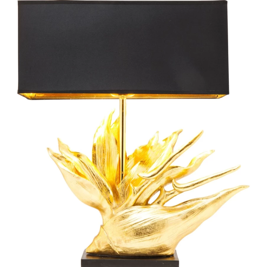 KARE Design Modern Table Lamp with Tropical Flower Pattern - Stylish Home Decor Lighting