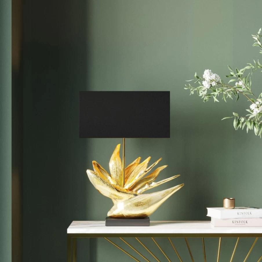 KARE Design Modern Table Lamp with Tropical Flower Pattern - Stylish Home Decor Lighting