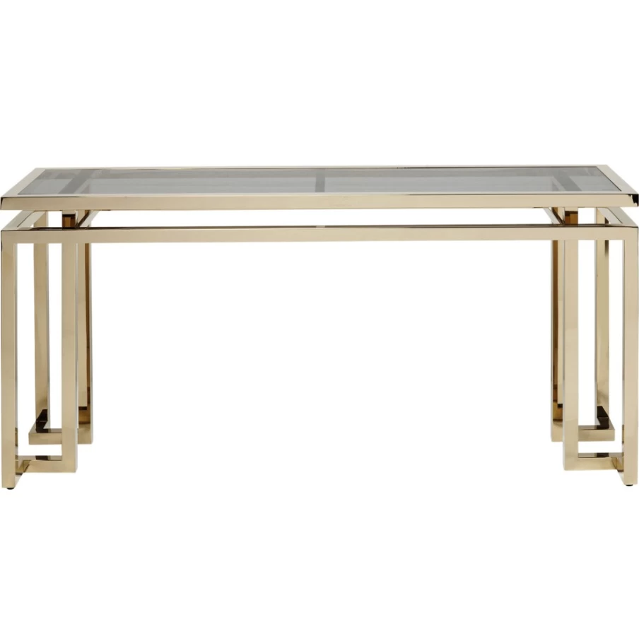 "KARE Design Gold Console Table - Stylish & Modern Entryway Furniture"