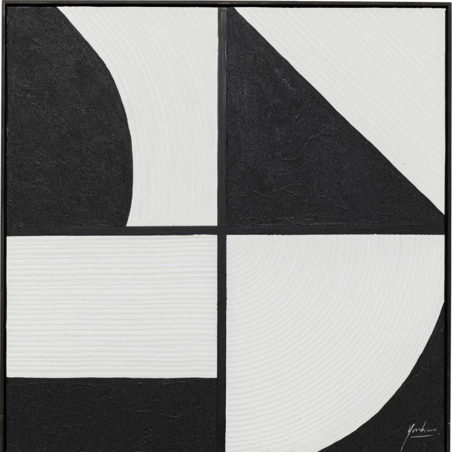 KARE Design 100x100cm Framed Wall Art Picture - Modern Modulo Square Decor