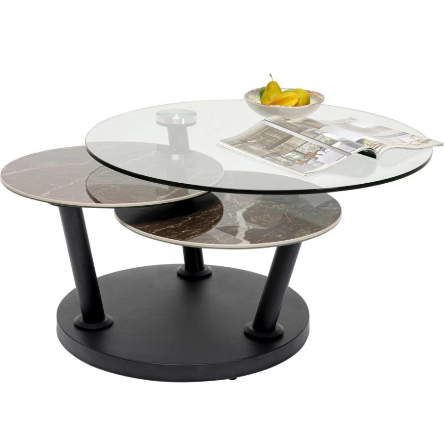 KARE Design Avignon Modern Coffee Table 80x80cm Square Wooden Living Room Furniture