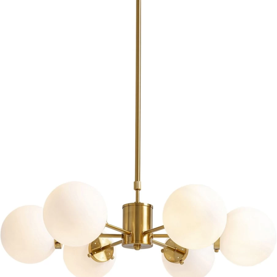KARE Design Modern Gold Pendant Lamp - 70cm Heavenly Glow Ceiling Light for Dining Room