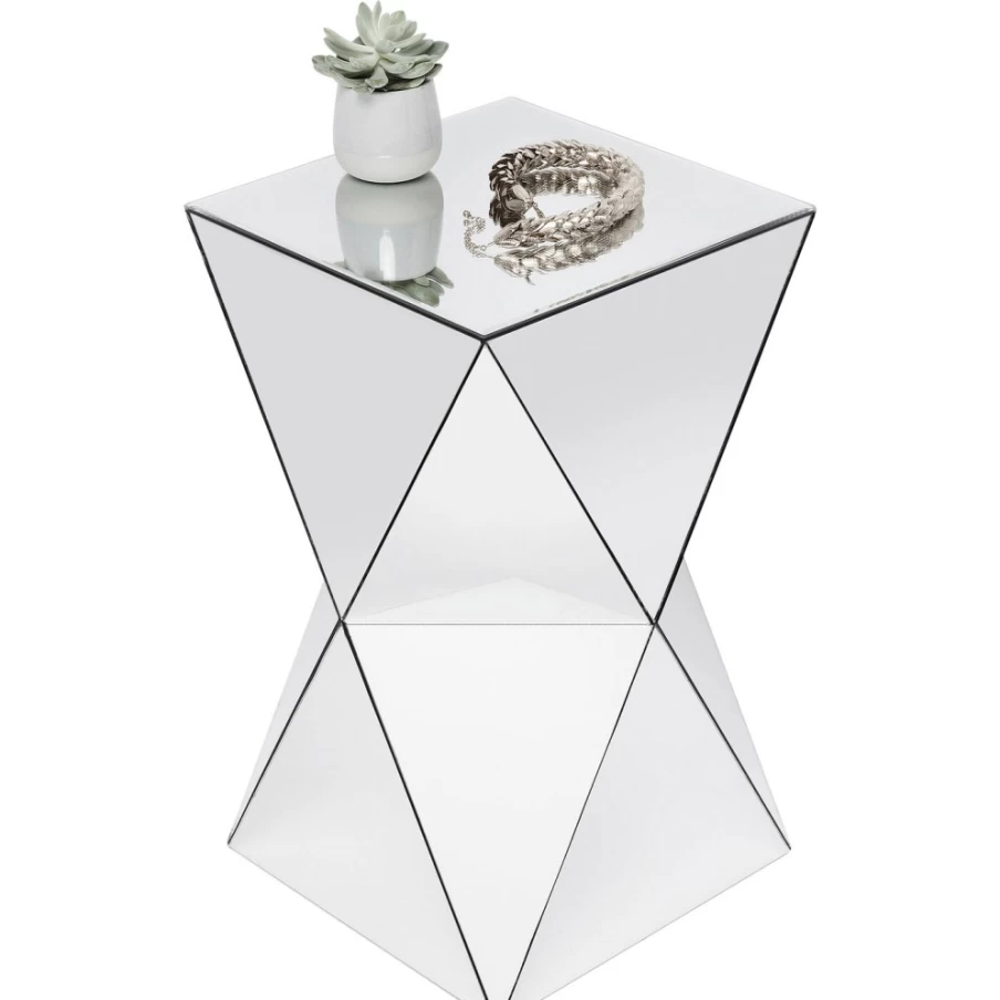 KARE Design Modern Luxury Triangle Side Table - 32x32cm Chic End Table for Living Room & Bedroom
