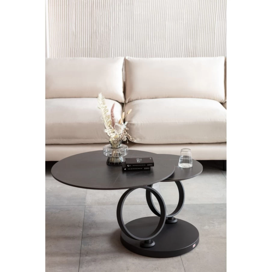 KARE Design Modern Beverly Black Coffee Table - 133 x 80 cm Stylish Living Room Furniture