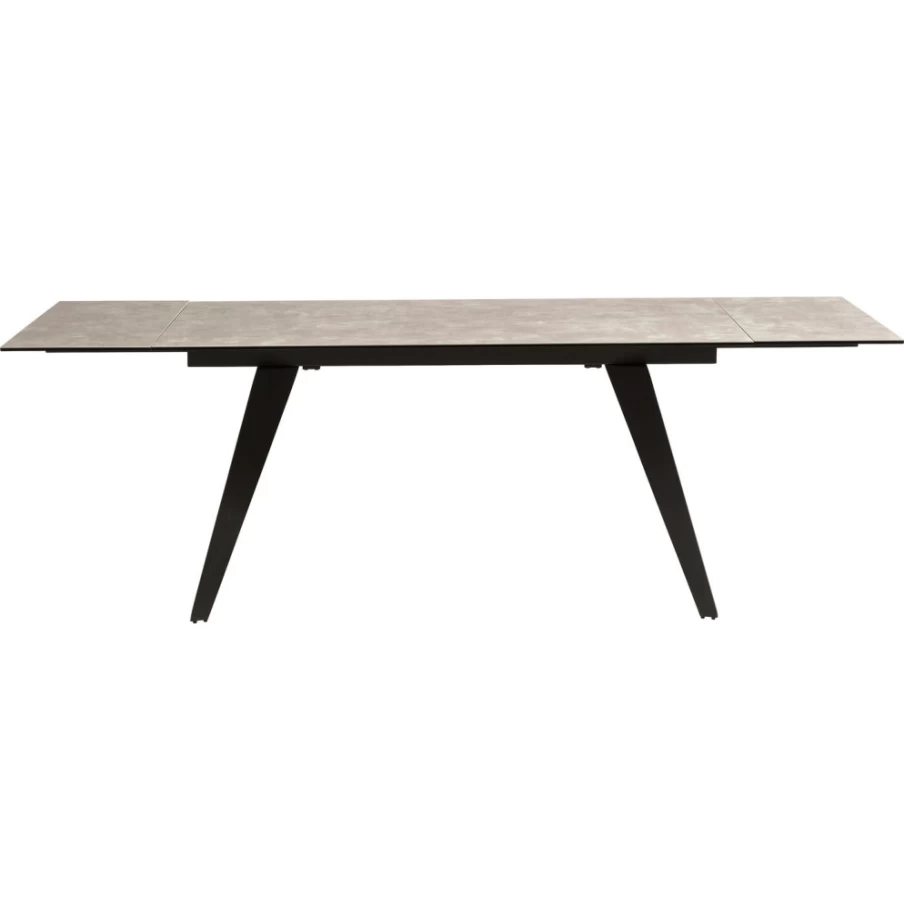 KARE Design Amsterdam Dark Extension Dining Table 160x90cm (40+40) Adjustable Size Modern Kitchen Furniture