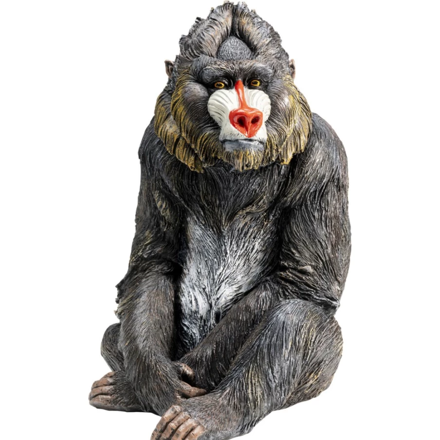 KARE Design Modern Sculpture - Sitting Mandrill Figurine 37cm Handmade Decor Statue