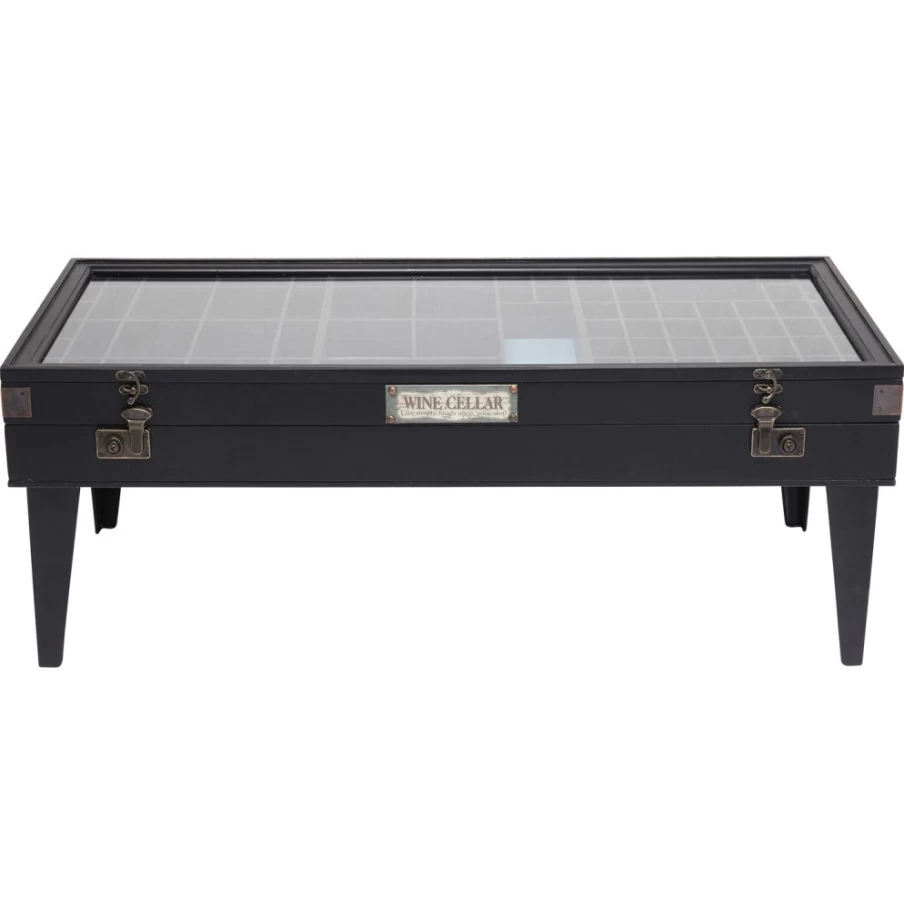 KARE Design Modern Black Coffee Table Collector - 122 x 55 cm Stylish Living Room Furniture