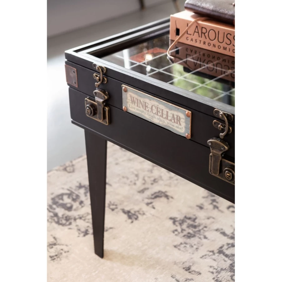 KARE Design Modern Black Coffee Table Collector - 122 x 55 cm Stylish Living Room Furniture