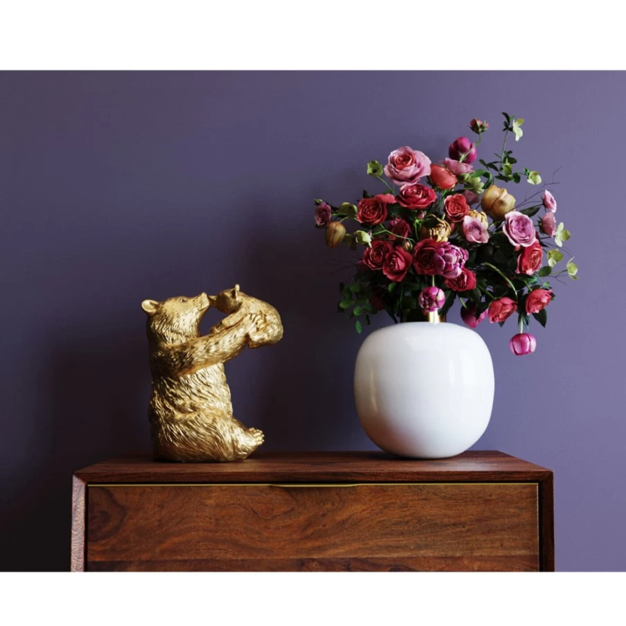 KARE Design Gold Lucky Mom Bear Decorative Figurine - 27cm Home Decor Statue