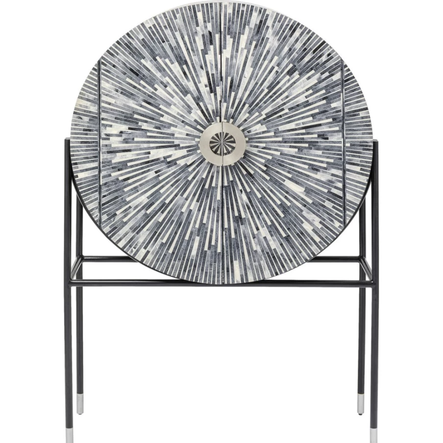 KARE Design Modern Bar Cabinet with Zoom Pattern, 100X160cm, Stylish Home Bar Storage Unit