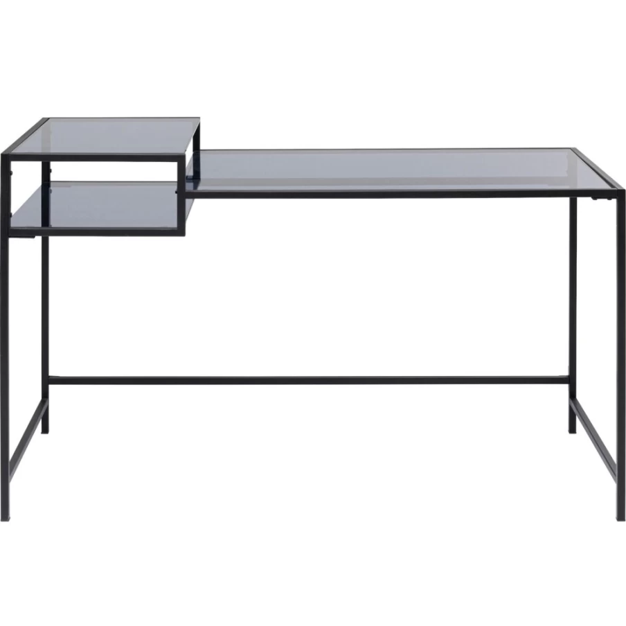 KARE Design Modern Black Desk Loft 134x60cm Home Office Writing Table Workspace Furniture