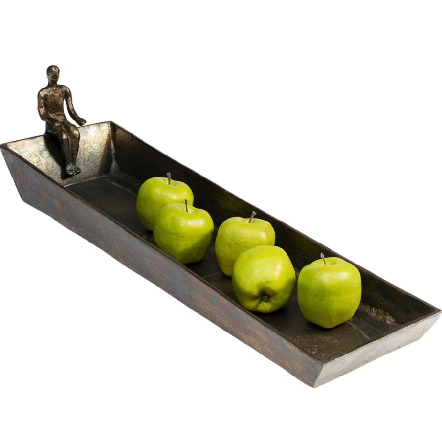 KARE Design Modern Sitting Man Sculpture Deco Bowl - 74X20Cm Home Decor Art Piece