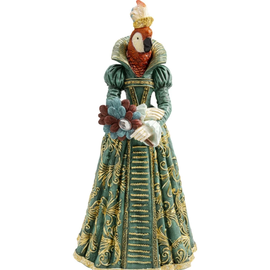 KARE Design Modern Bird Lady Parrot Statue - 32cm Decorative Figurine for Home & Garden