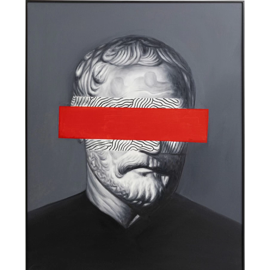 "KARE Design Incognito Philosophy Oil Painting Frame 80x100cm Modern Art Wall Decor"