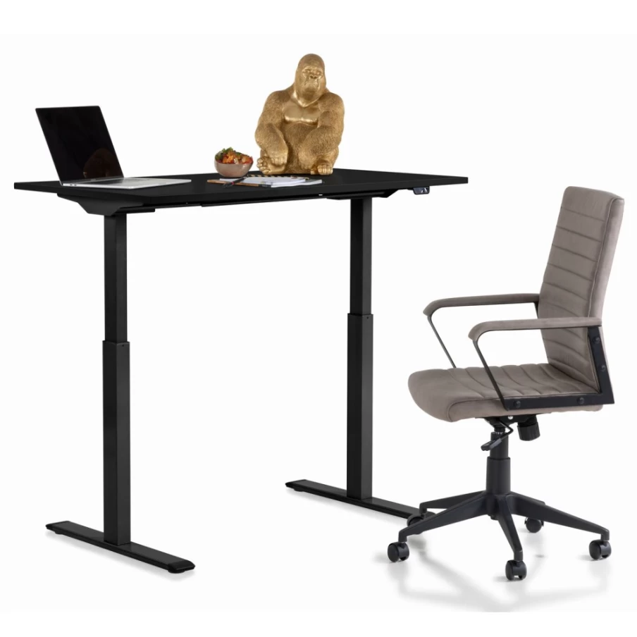 KARE Design Modern Smart Office Desk - 120x70cm Black Ergonomic Workstation