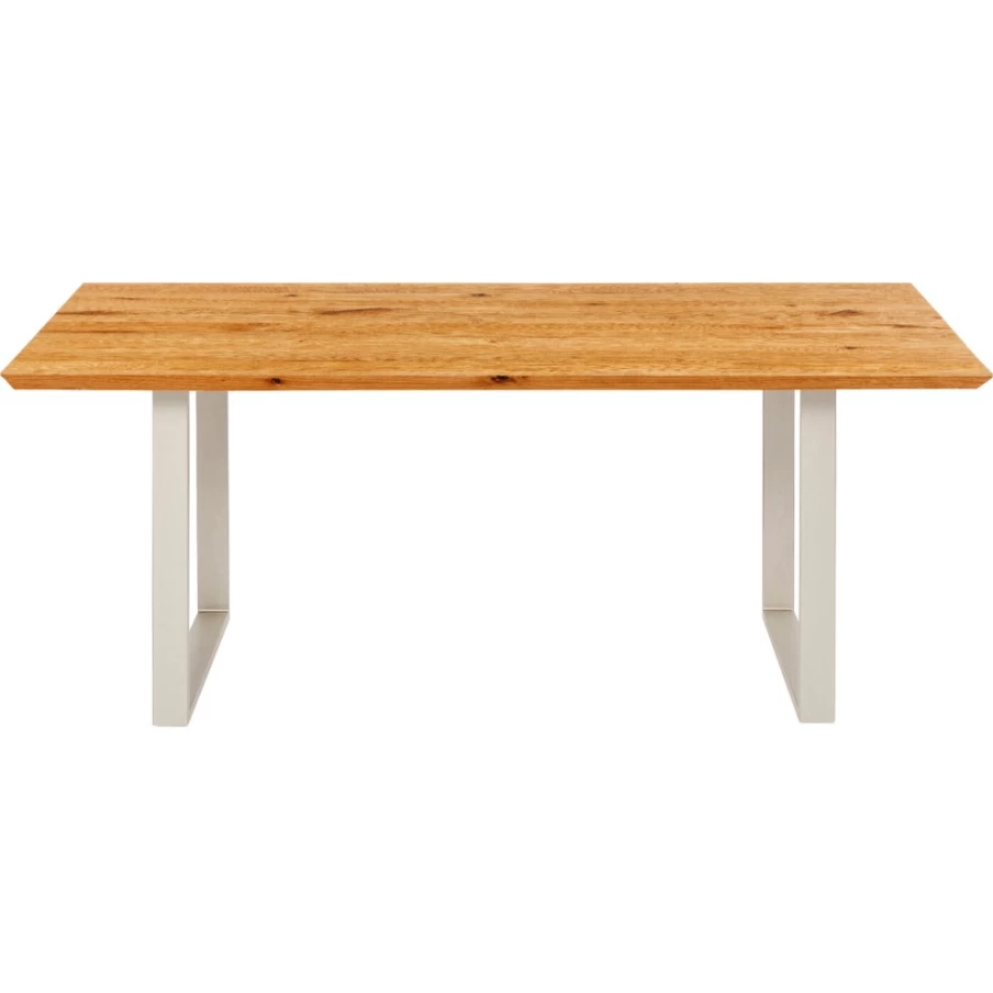 KARE Design Modern Oak Dining Table - 160x80cm Silver Finish Symphony Collection
