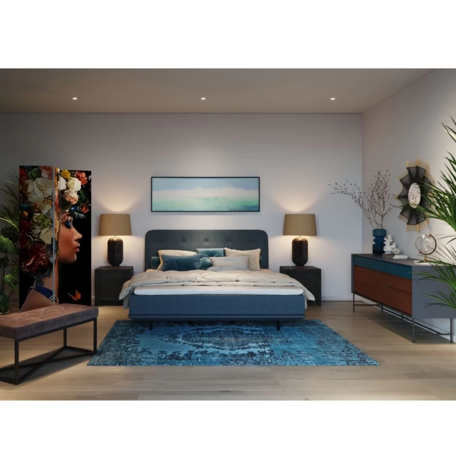 "KARE Design Modern Waterflow Blue Table Lamp – 79cm Height Stylish Lighting Decor"