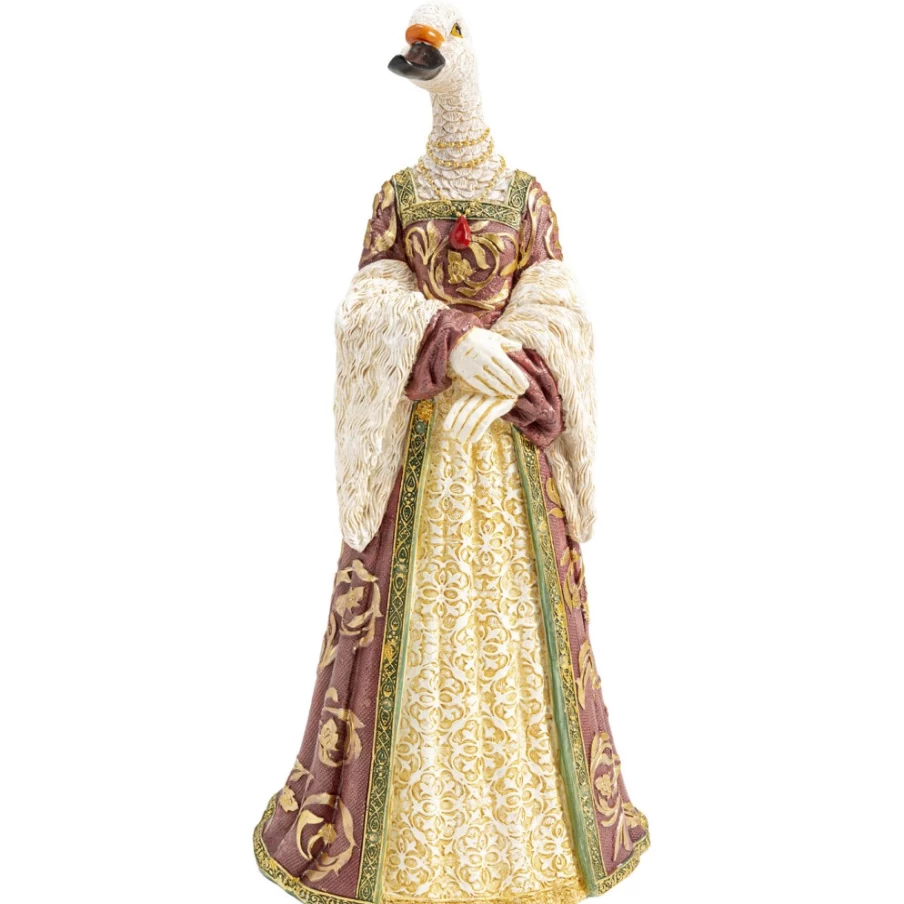 "KARE Design Modern White Bird Lady Duck Decor Figurine - 31cm Home Decoration"