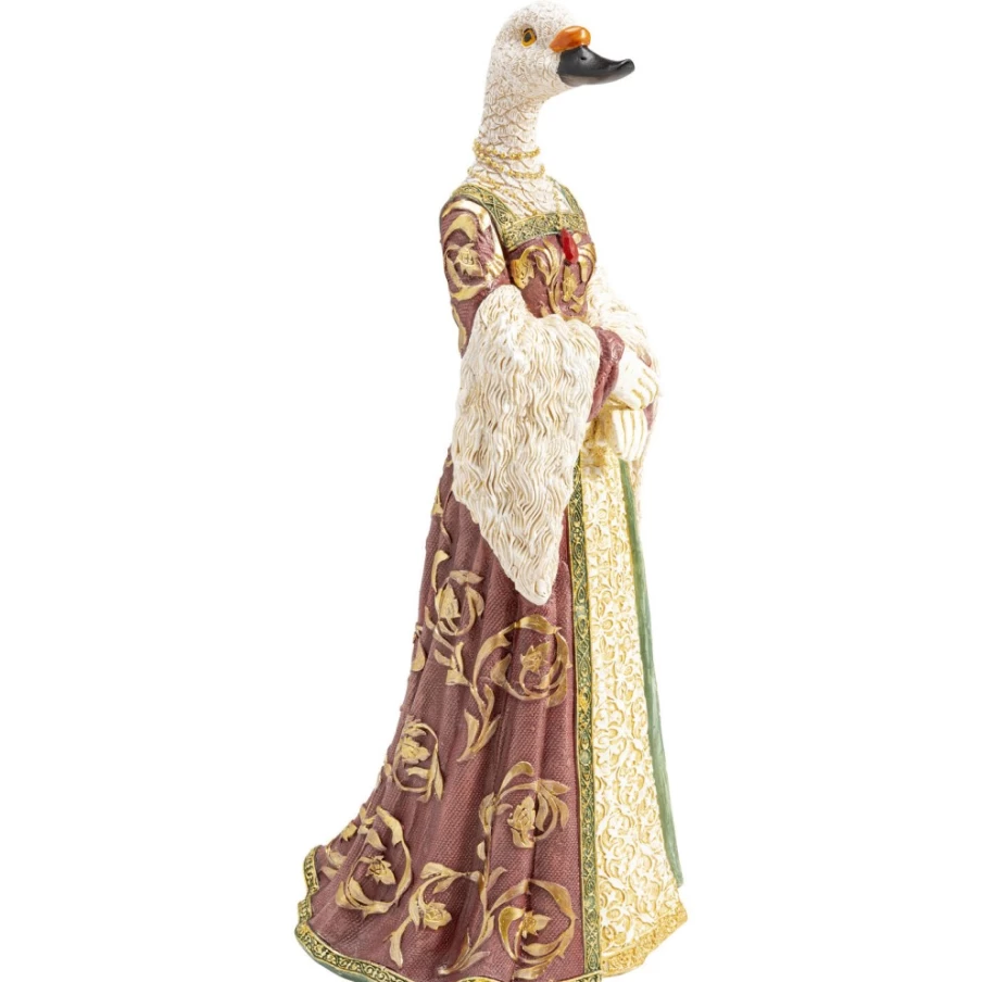 "KARE Design Modern White Bird Lady Duck Decor Figurine - 31cm Home Decoration"