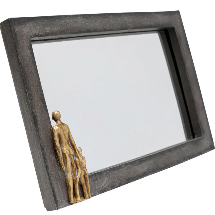 KARE Design Modern Table Mirror for Father and Son, 20x13cm, Decorative Desktop Mirror