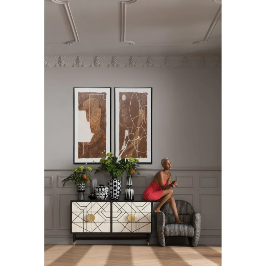 KARE Design Framed Geometric Art Picture Essence, 60x120cm Modern Wall Decor