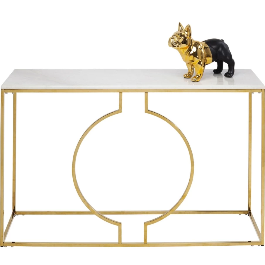 KARE Design Miami Loft Gold Console Table 120cm Modern Living Room Entryway Furniture