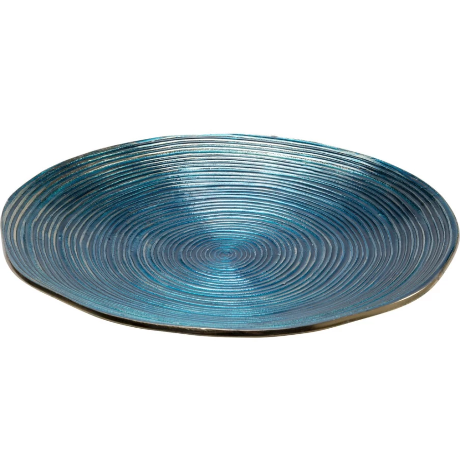 KARE Design Melia Dark Blue Decorative Plate 46cm - Modern Home Dining Decor