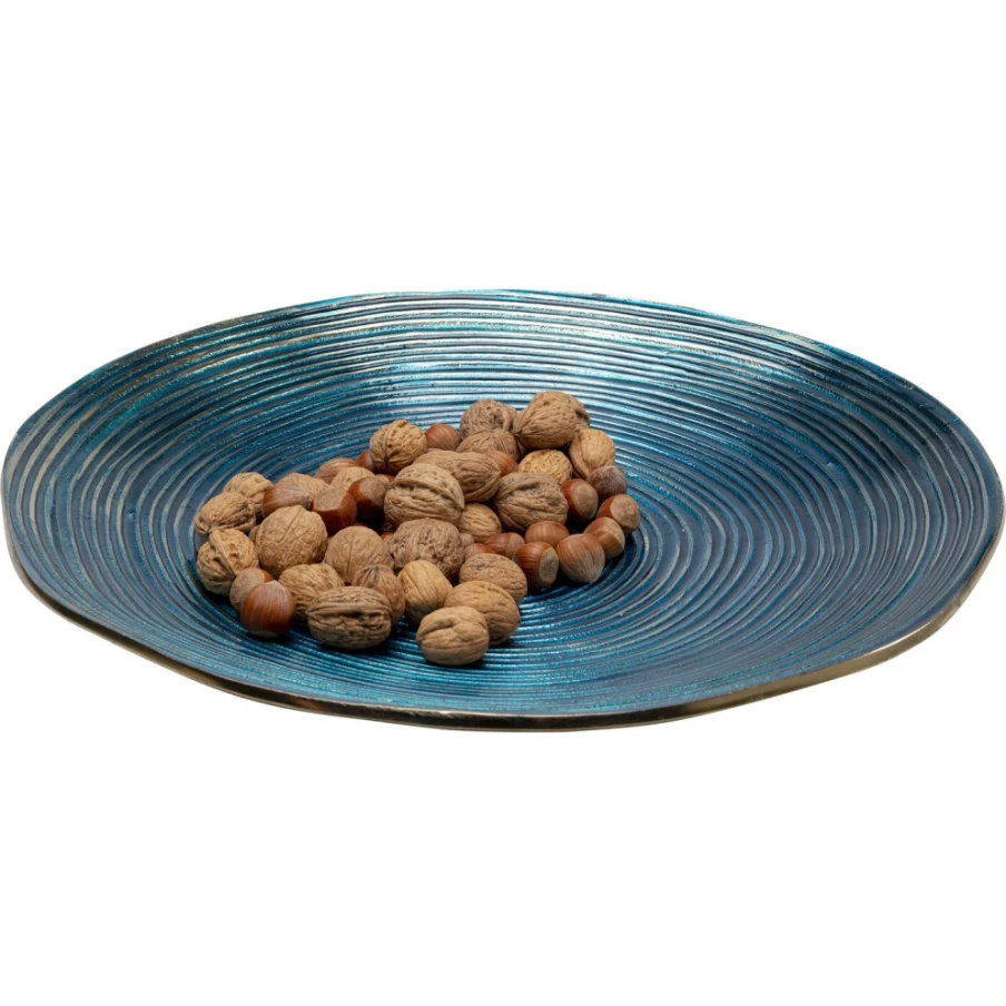 KARE Design Melia Dark Blue Decorative Plate 46cm - Modern Home Dining Decor