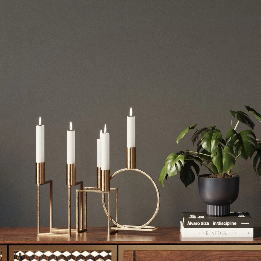 KARE Design Modern 34x15cm Hot Wire Candle Holder - Elegant Metal Table Decor