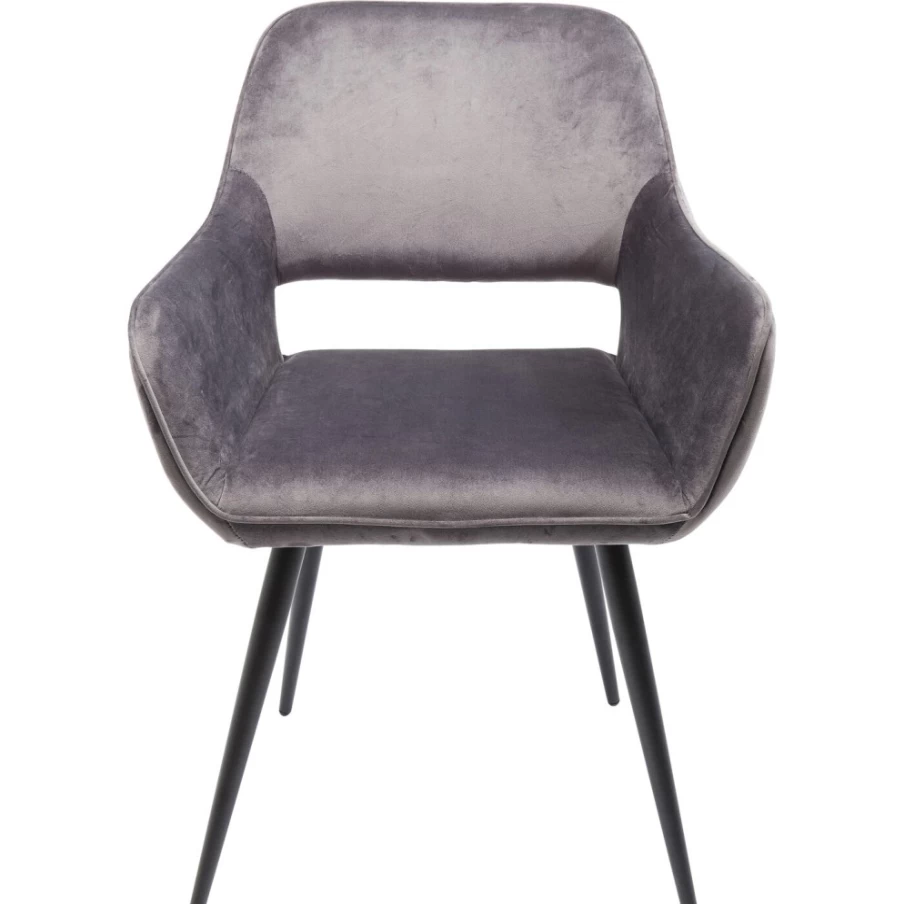 "KARE Design Modern Armchair with Armrests in San Francisco Grey – Stylish Comfort for Your Home"