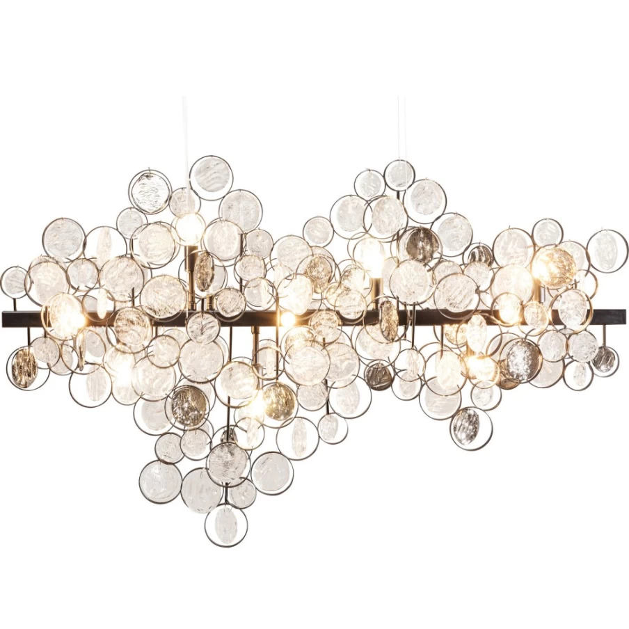 "KARE Design Modern Clear Glass Pendant Lamp - Stylish Cloud-Shaped Lighting for Home Decor"