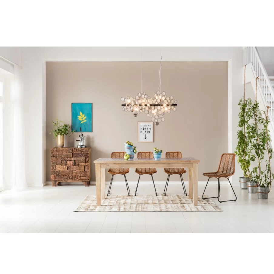 "KARE Design Modern Clear Glass Pendant Lamp - Stylish Cloud-Shaped Lighting for Home Decor"