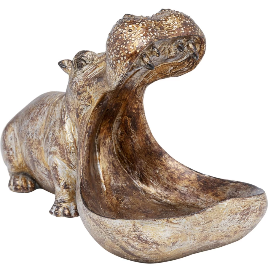 KARE Design Modern Hungry Hippo Decorative Figurine - 27cm Animal Sculpture for Home Decor