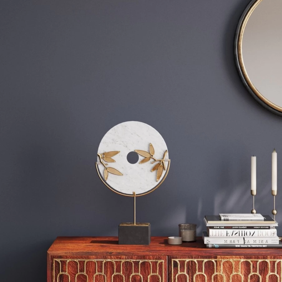 KARE Design Modern Bamboo Circle Wall Decor - 51cm Handcrafted Decorative Object for Contemporary Interior Styling