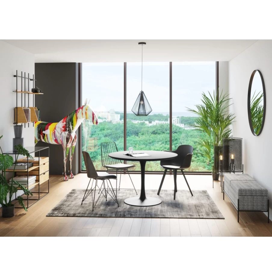 KARE Design Modo Wire Black Pendant Lamp - Modern Hanging Light Fixture for Home Decor