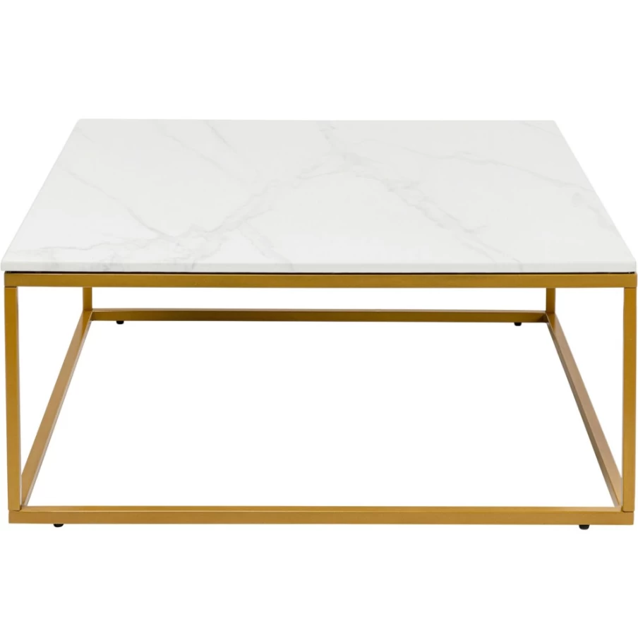 KARE Design Modern Gold Coffee Table Key West Style 90x90cm Square Luxury Living Room Center Table