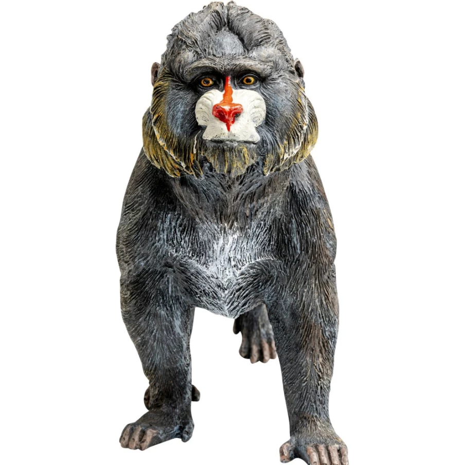 KARE Design Modern Mandrill Walking Statue - 47cm Tall Animal Decor Figurine for Home & Garden